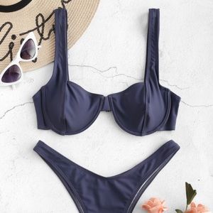 Dark Grey Bikini Set